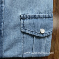 Wholesale Men's Long-sleeve Dyed Denim Cotton Lapel Shirt
